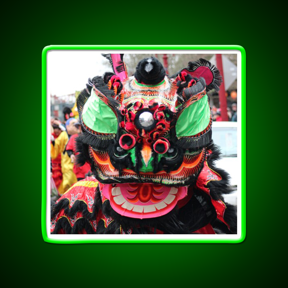 Blinking Lion Dancer Asian Cultural Led Neon Sign Rgb Color - LED neon sign view 8