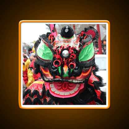 Blinking Lion Dancer Asian Cultural Led Neon Sign Rgb Color - Shineneon