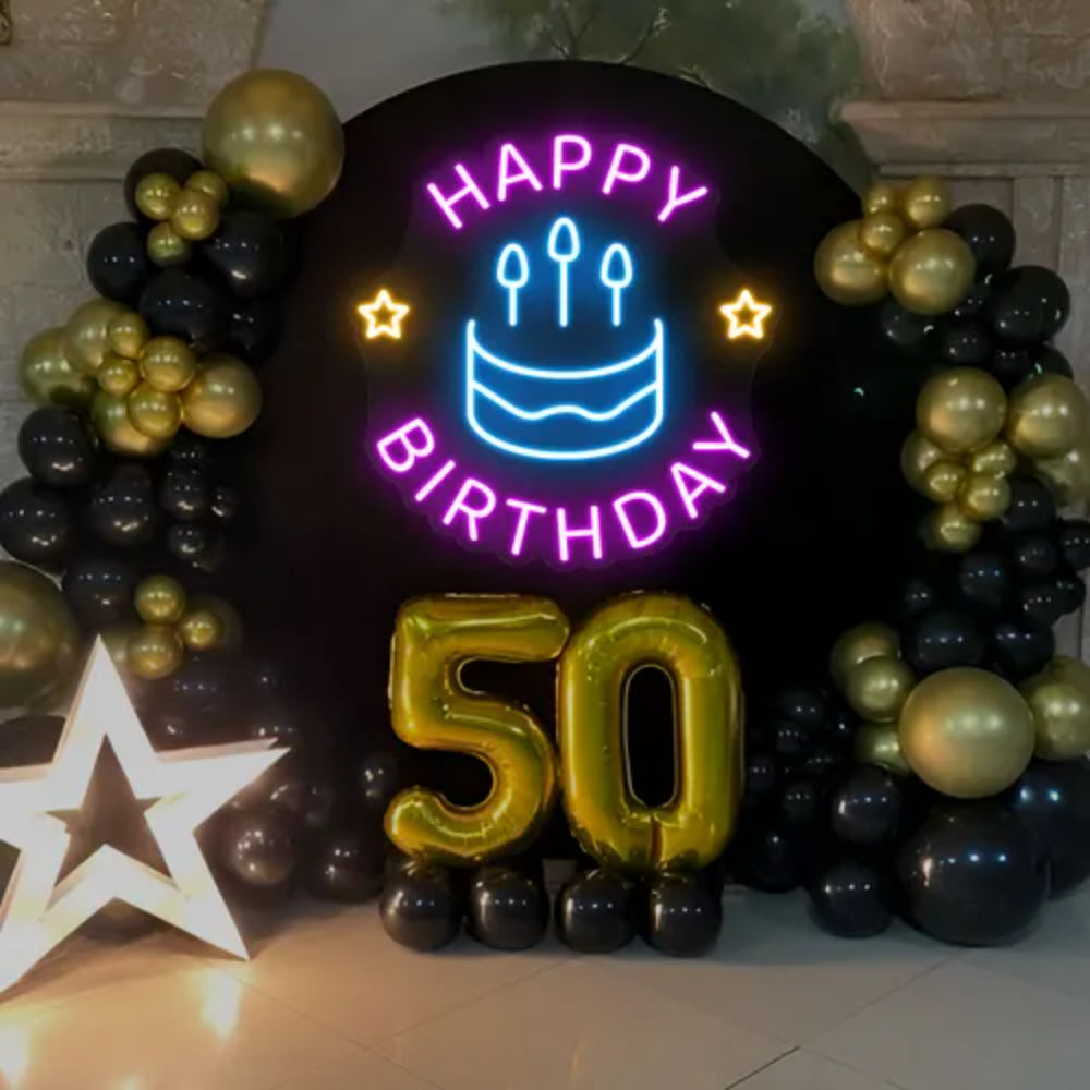 Blissful Happy Birthday Led Neon Sign | Shineneon