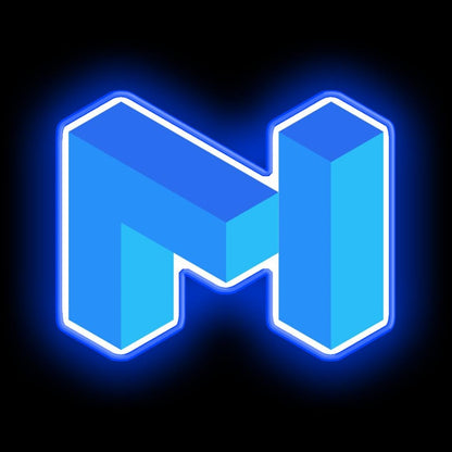 Blockchain Matic Network Neon Gift Neon Sign - LED neon sign close-up detail