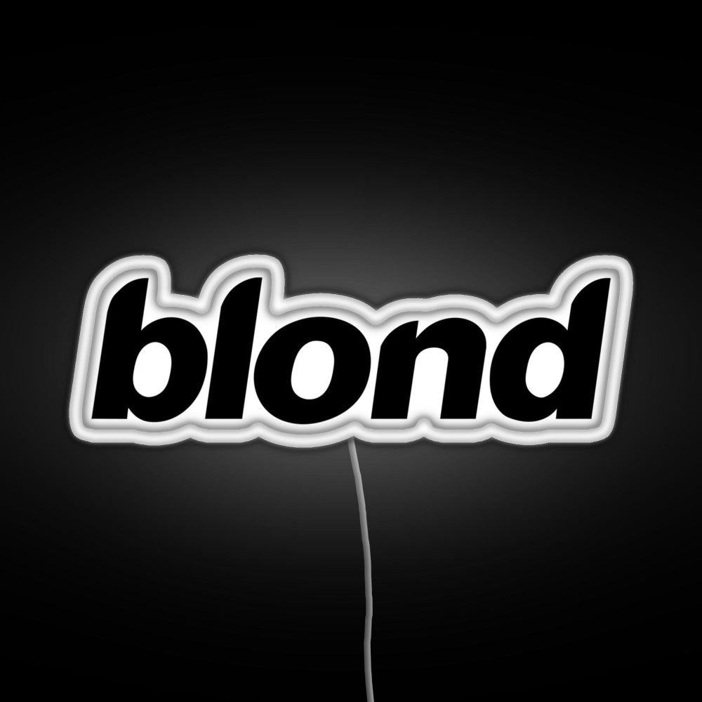 Blond Rgb Neon Sign - Custom LED neon sign front view