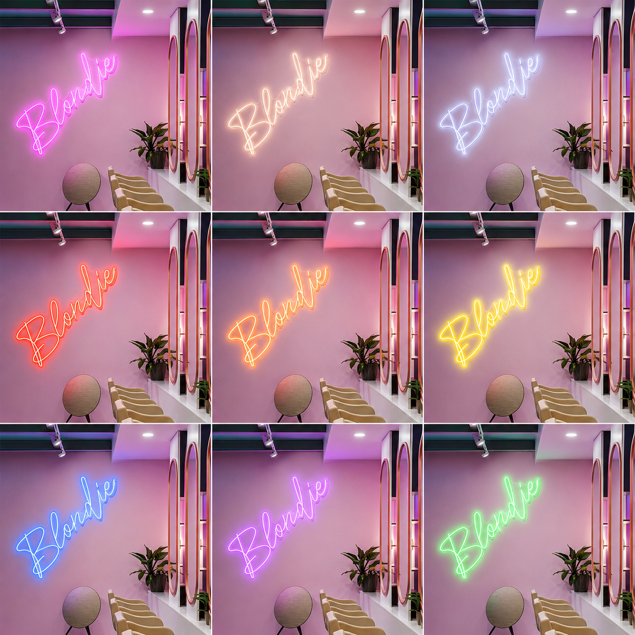 Blonde LED Neon Sign - 05 Color Grid