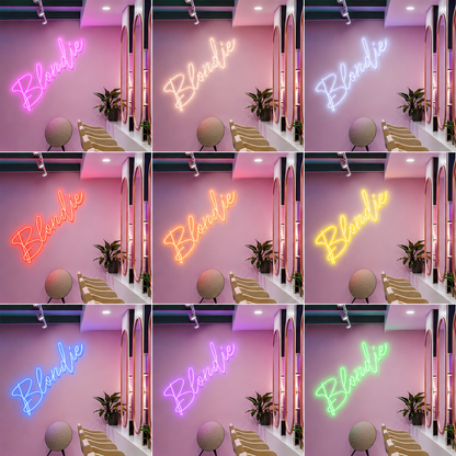 Blonde LED Neon Sign - 05 Color Grid