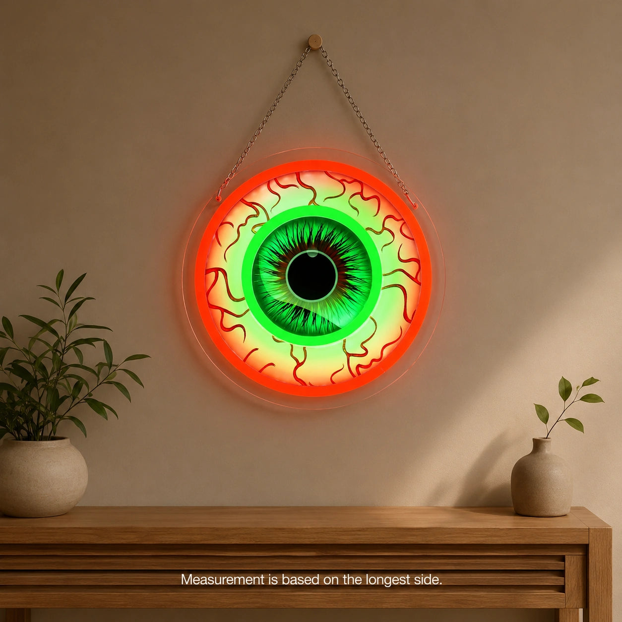 Bloodshot Eyeball LED Neon Sign color grid
