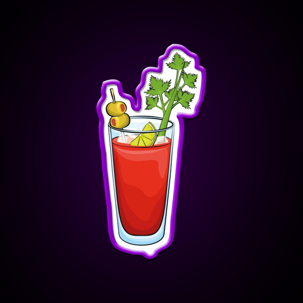 Bloody Mary For Cocktail Mary Lover Cocktail Bar Decor Led Neon Sign Rgb Color - Shineneon