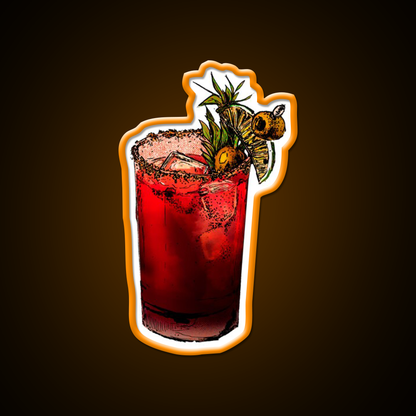 Bloody Mary Inked Cocktail Bar Decor Led Neon Sign Rgb Color - LED neon sign view 6