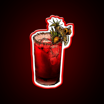 Bloody Mary Inked Cocktail Bar Decor Led Neon Sign Rgb Color - Shineneon