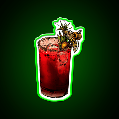 Bloody Mary Inked Cocktail Bar Decor Led Neon Sign Rgb Color - Shineneon