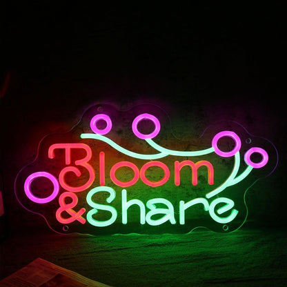 Bloom And Share Neon Sign | Shineneon