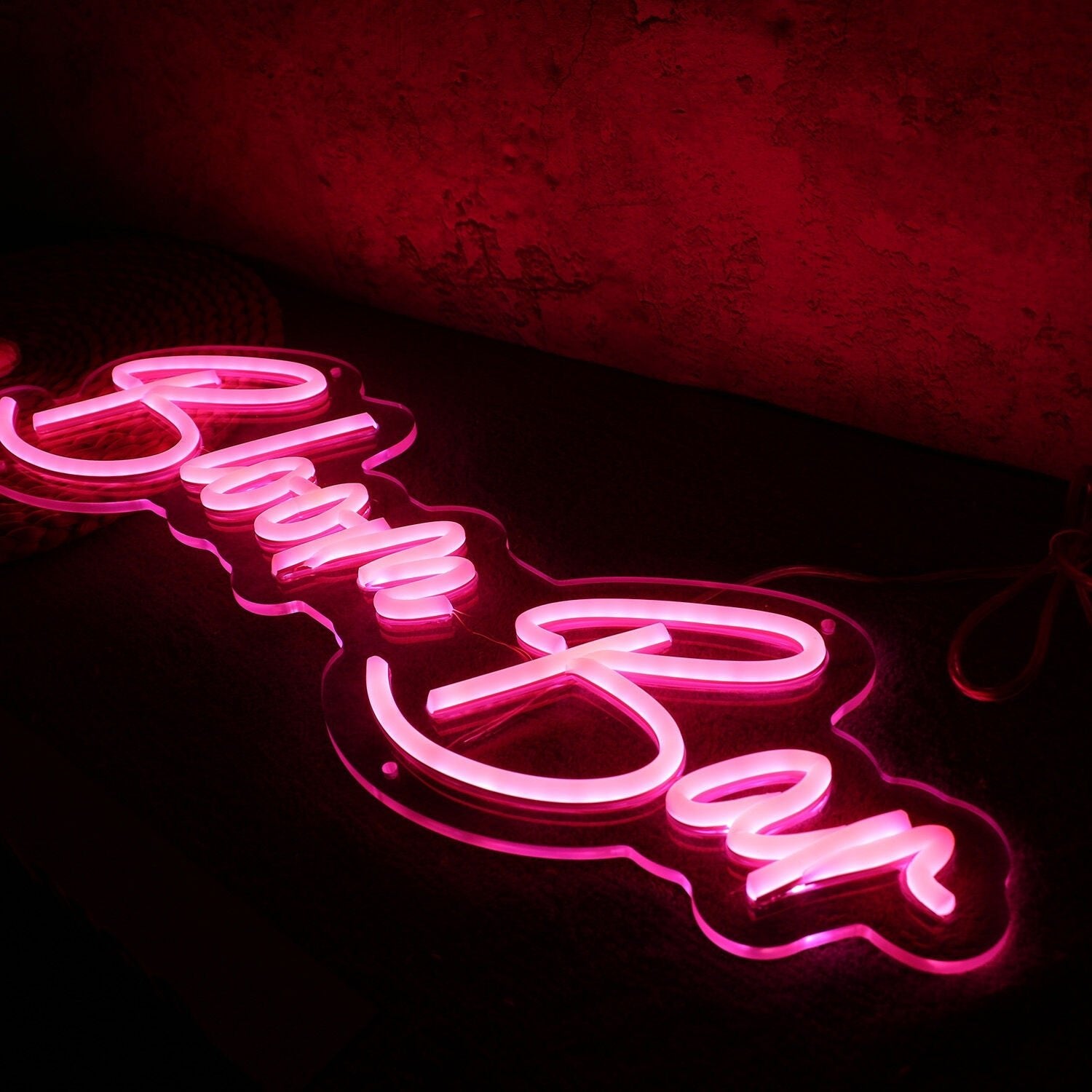 Bloom Bar Red Led Neon Sign Wall Art - Shineneon