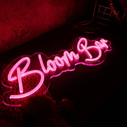 Bloom Bar Red Led Neon Sign Wall Art - Shineneon