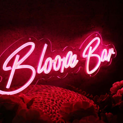Bloom Bar Red Led Neon Sign Wall Art - Shineneon
