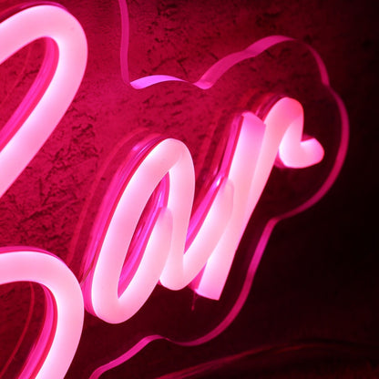 Bloom Bar Red Led Neon Sign Wall Art - Shineneon