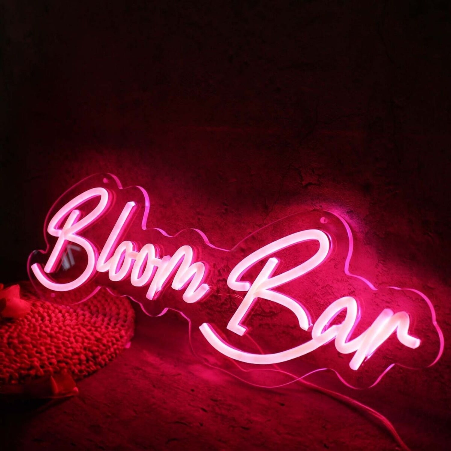 Bloom Bar Red Led Neon Sign Wall Art - Shineneon