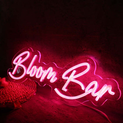 Bloom Bar Red Led Neon Sign Wall Art - Shineneon