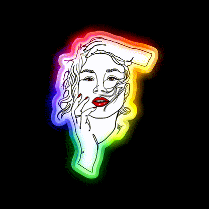 Blown Away Nail Salon Led Neon Sign Rgb Color - LED neon sign close-up detail