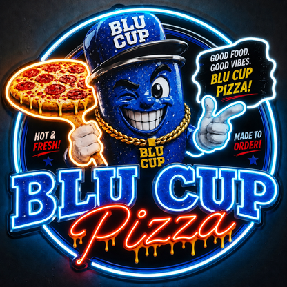 BLU CUP Pizza Custom LED Neon Sign - Shineneon