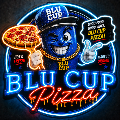 BLU CUP Pizza Custom LED Neon Sign - Shineneon