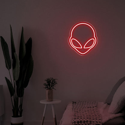 Blue Alien Head Led Neon Sign For Sci-Fi Bedroom Wall Decor | Shineneon