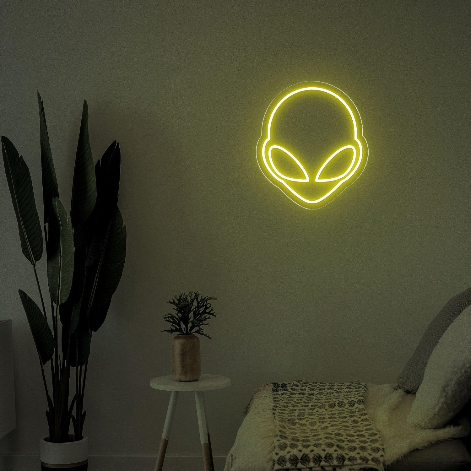 Blue Alien Head Led Neon Sign For Sci-Fi Bedroom Wall Decor | Shineneon
