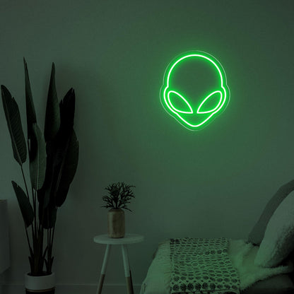 Blue Alien Head Led Neon Sign For Sci-Fi Bedroom Wall Decor | Shineneon