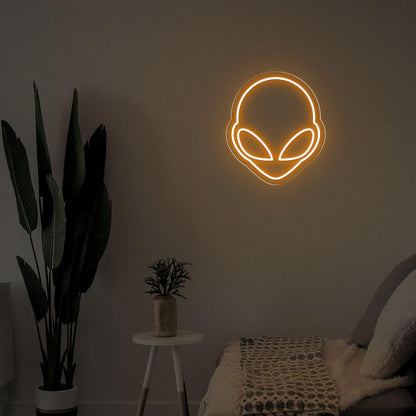 Blue Alien Head Led Neon Sign For Sci-Fi Bedroom Wall Decor | Shineneon