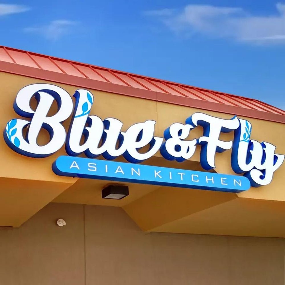 Blue And Fly 3D Frontlit Letters Metal Led Sign - Shineneon
