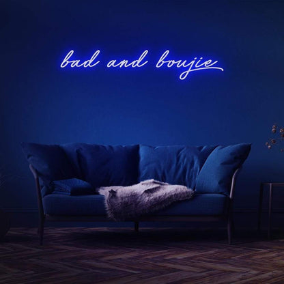 Blue Bad And Boujie Led Neon Sign For Modern Home Decor | Shineneon