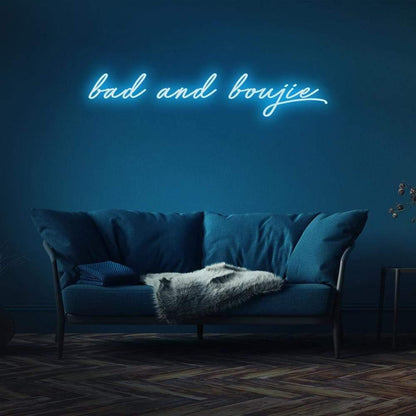 Blue Bad And Boujie Led Neon Sign For Modern Home Decor | Shineneon