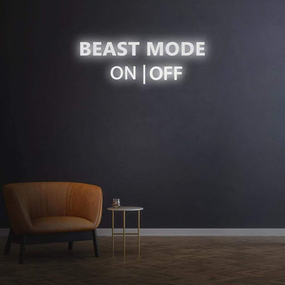 Blue Beast Mode Switch Led Neon Sign For Gym Wall Art Or Modern Decor | Shineneon