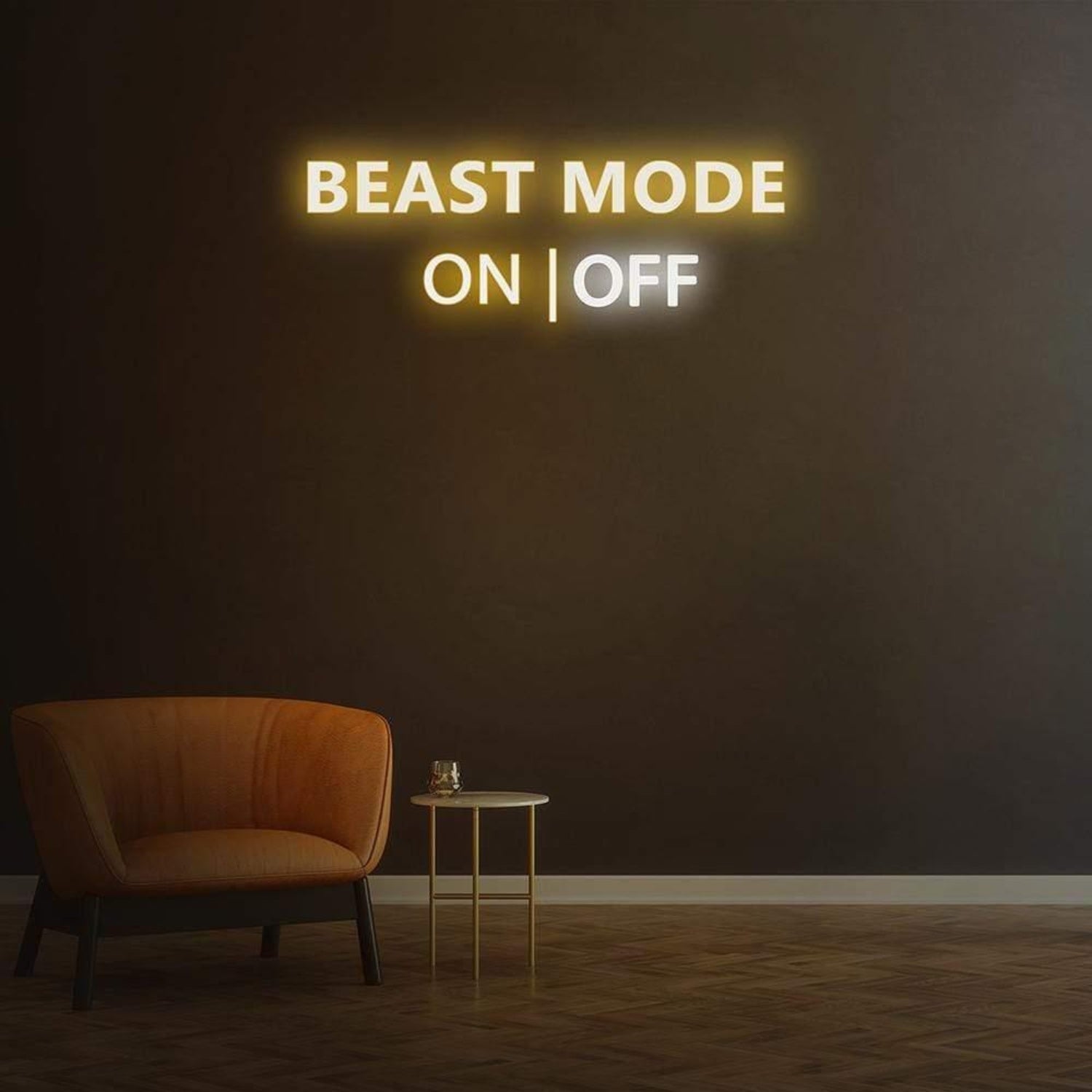 Blue Beast Mode Switch Led Neon Sign For Gym Wall Art Or Modern Decor | Shineneon