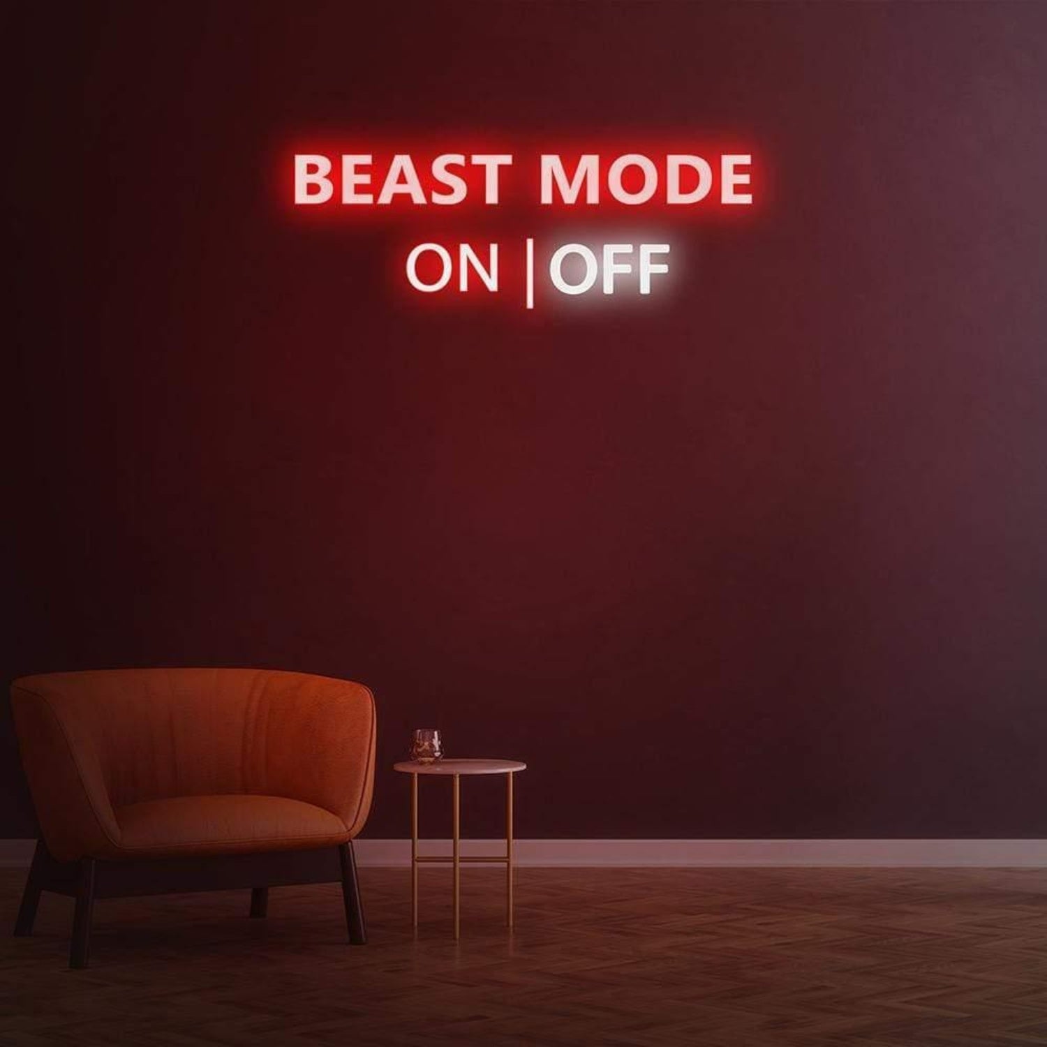 Blue Beast Mode Switch Led Neon Sign For Gym Wall Art Or Modern Decor | Shineneon