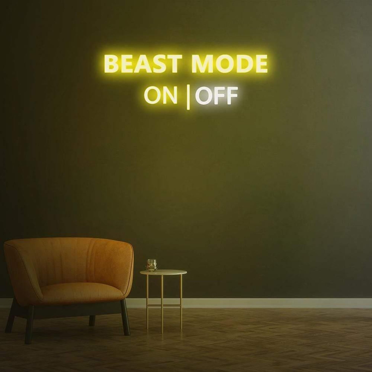 Blue Beast Mode Switch Led Neon Sign For Gym Wall Art Or Modern Decor | Shineneon