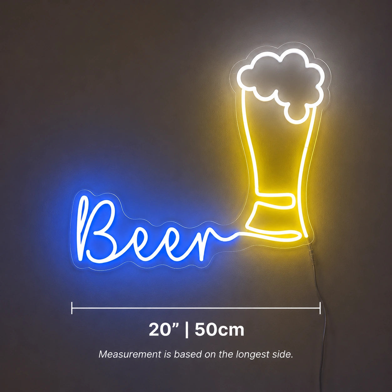 Blue Beer Brick Neon Sign LED Neon Sign size image