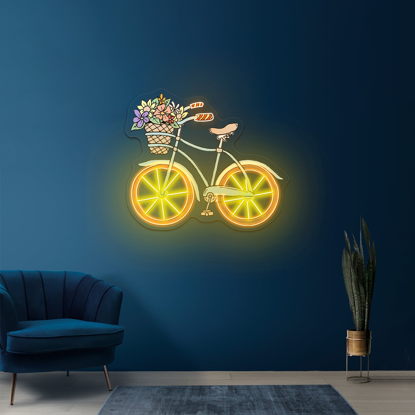 Blue Bicycle Neon Signs Summer led neon signs