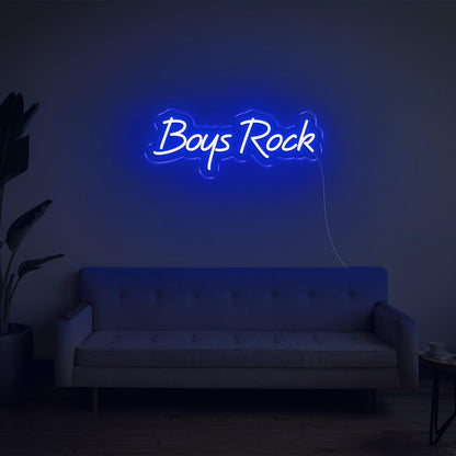 Blue Boys Rock Led Neon Sign For Urban Wall Art | Shineneon