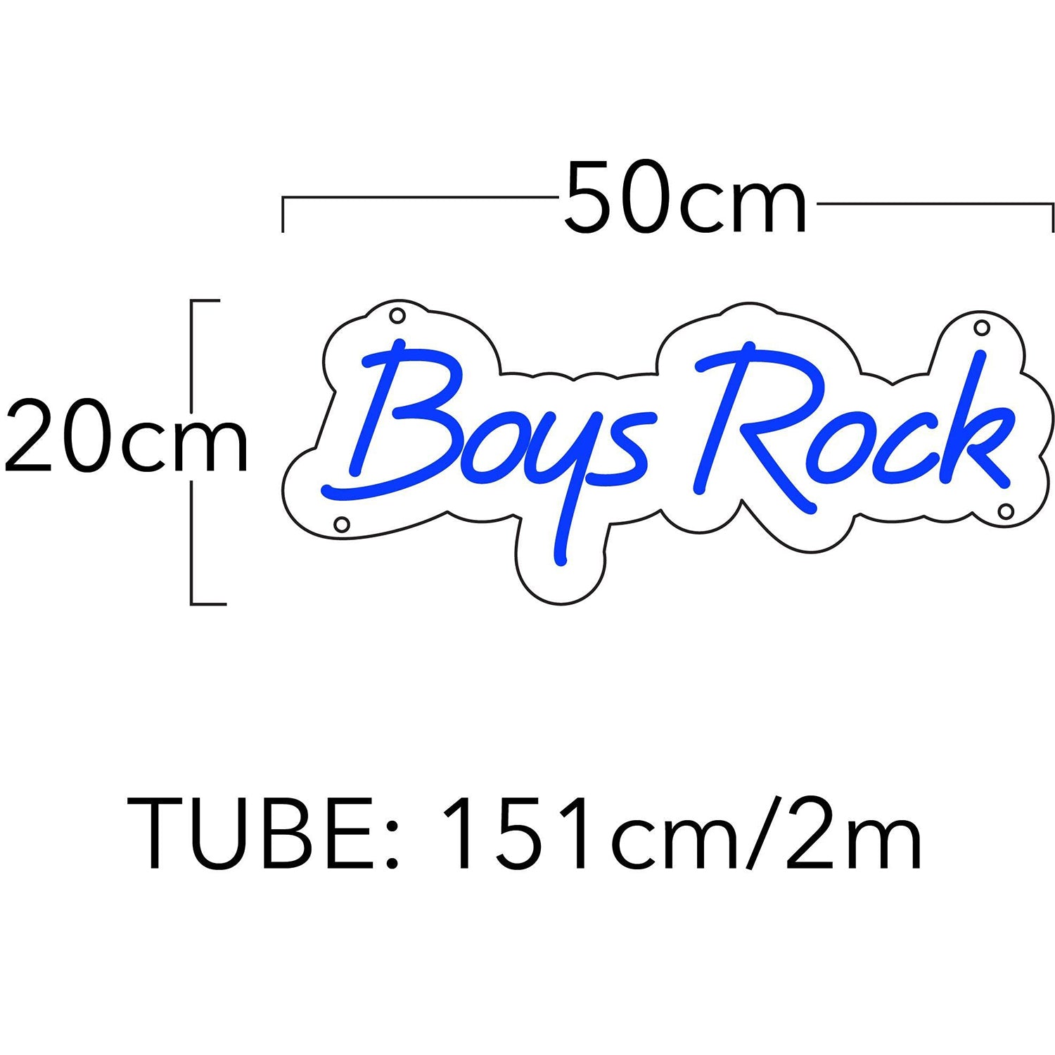 Blue Boys Rock Led Neon Sign For Urban Wall Art | Shineneon