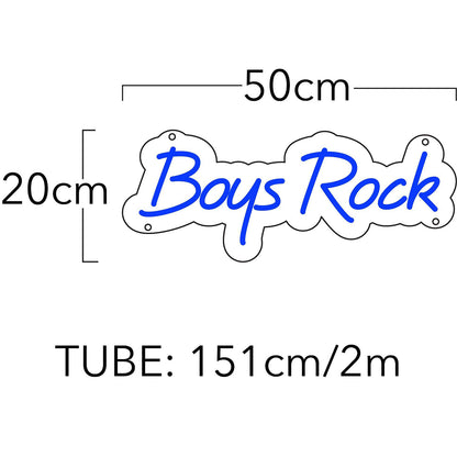 Blue Boys Rock Led Neon Sign For Urban Wall Art | Shineneon