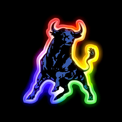 Blue Bull Beer Bar Decor Led Neon Sign Rgb Color - LED neon sign close-up detail