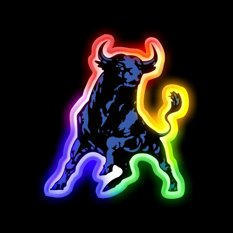 Blue Bull Beer Bar Decor Led Neon Sign Rgb Color - LED neon sign close-up detail