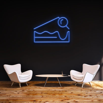 Blue Cheesecake Led Neon Sign For Cafe Home Decor | Shineneon