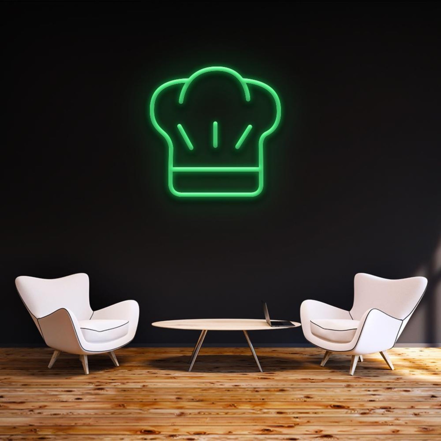 Blue Chef Hat Led Neon Sign For Restaurant Cafe Wall Decor | Shineneon