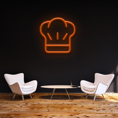 Blue Chef Hat Led Neon Sign For Restaurant Cafe Wall Decor | Shineneon