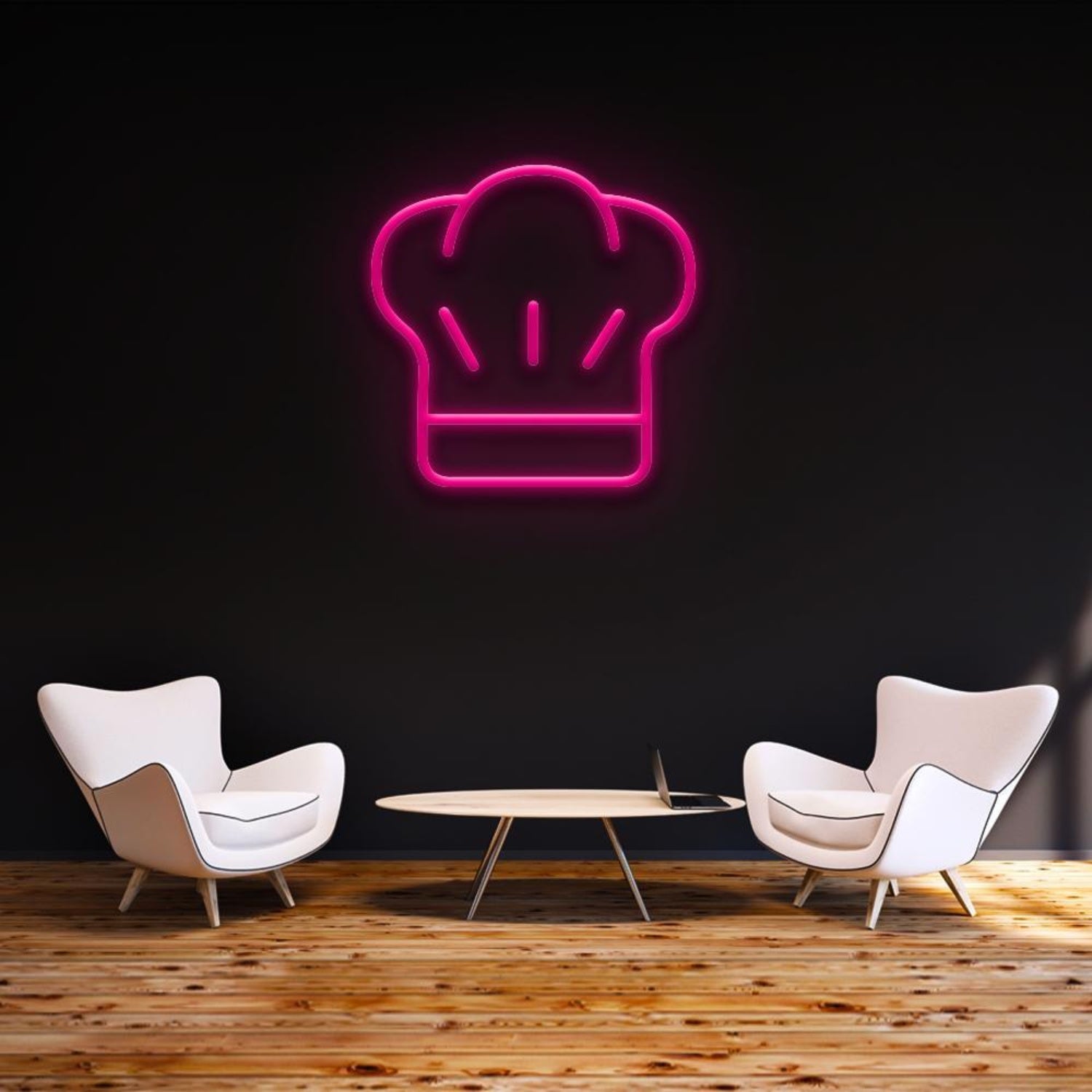 Blue Chef Hat Led Neon Sign For Restaurant Cafe Wall Decor | Shineneon