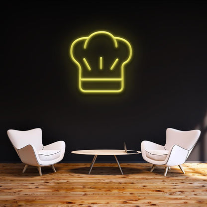 Blue Chef Hat Led Neon Sign For Restaurant Cafe Wall Decor | Shineneon