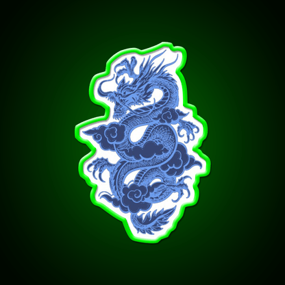 Blue Chinese Dragon Led Neon Sign Chinese Food Rgb Color - Shineneon