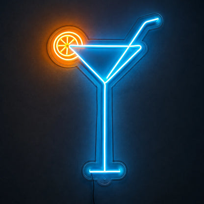 Blue Citrus Martini Neon Sign LED Neon Sign high-converting product image