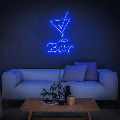Blue Cocktail Bar Led Neon Sign For Modern Restaurant Decor | Shineneon