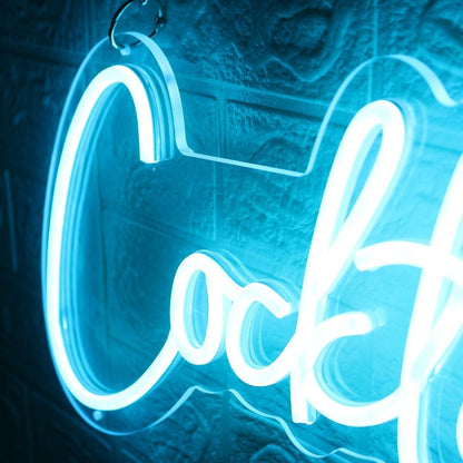 Blue Cocktails Led Neon Sign For Bars And Social Spaces - Shineneon