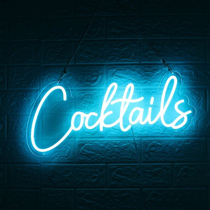 Blue Cocktails Led Neon Sign For Bars And Social Spaces - Shineneon